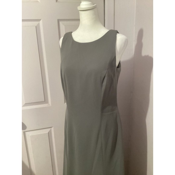 Dessy Collection Charcoal Gray Style 2936 Formal Sleeveless Maxi Dress - Picture 2 of 10